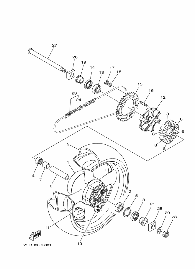 30 - ROUE ARRIERE