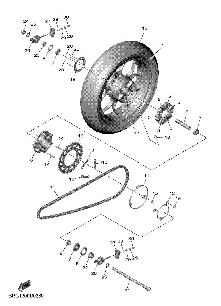 28 - ROUE ARRIERE
