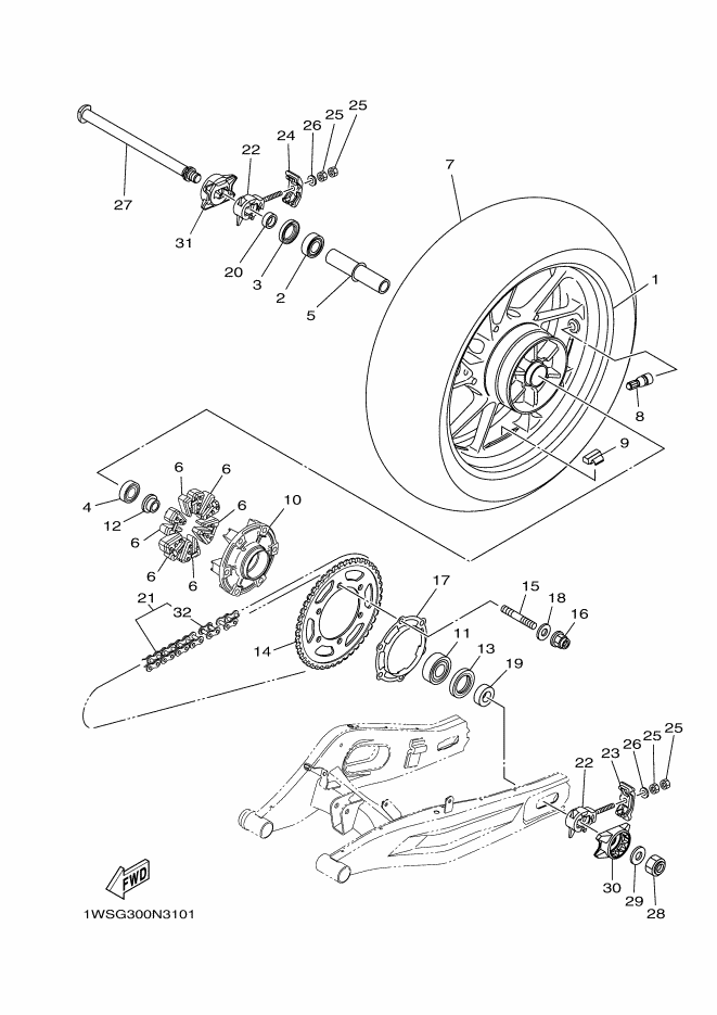 31 - ROUE ARRIERE