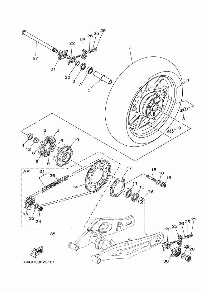31 - ROUE ARRIERE