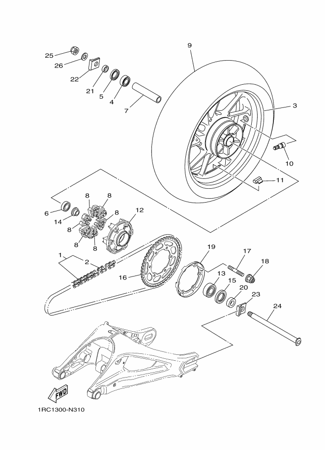 31 - ROUE ARRIERE