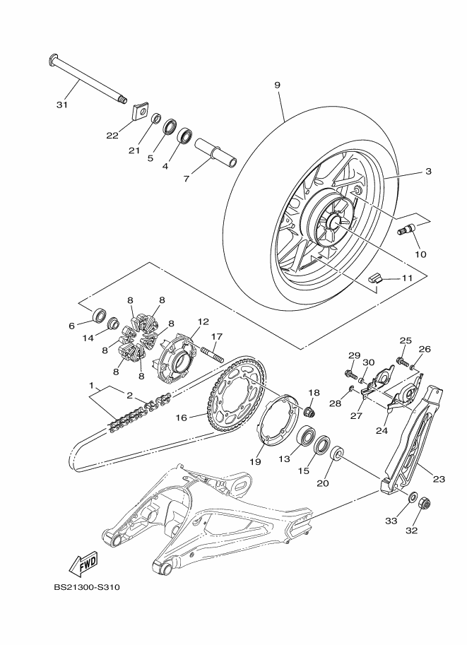 31 - ROUE ARRIERE