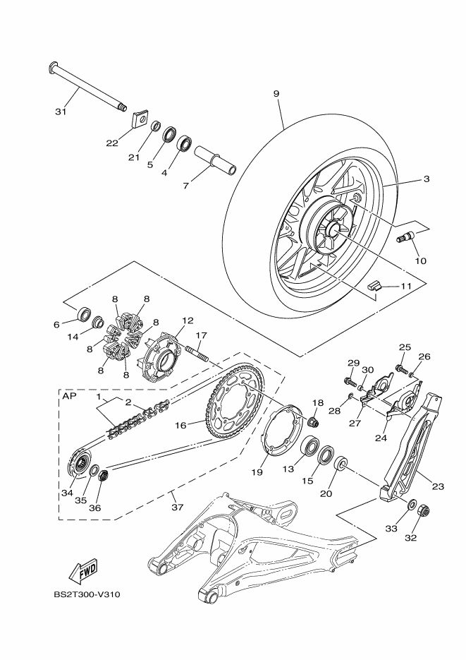 31 - ROUE ARRIERE
