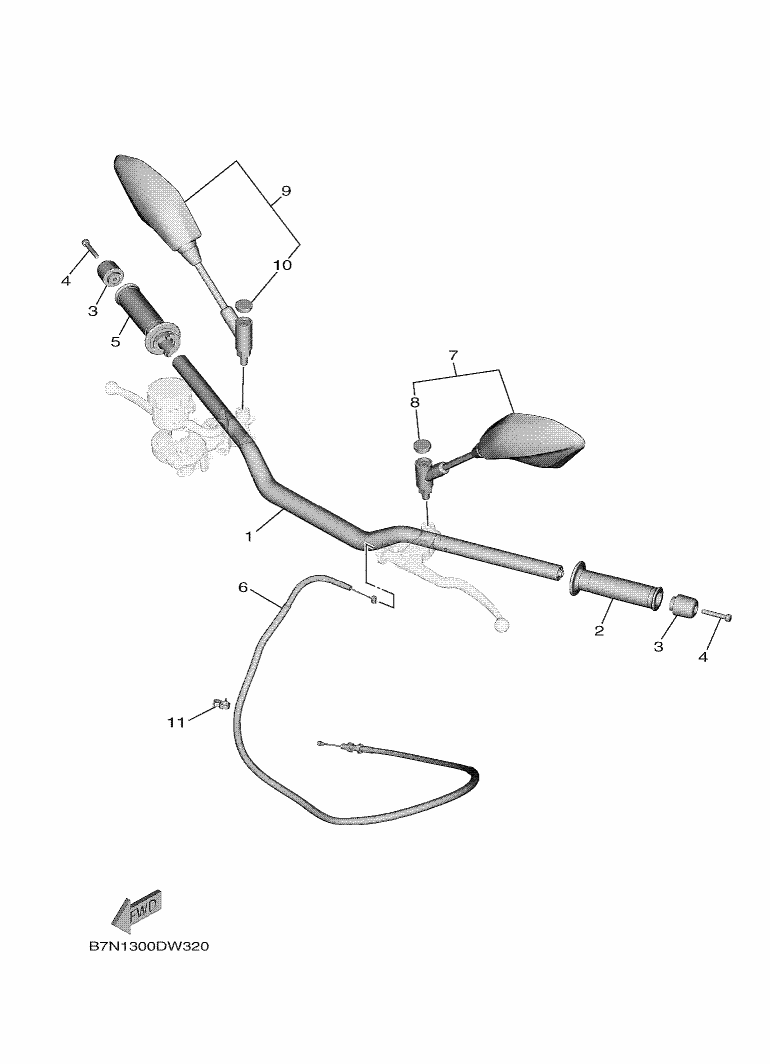 32 - GUIDON & CABLE