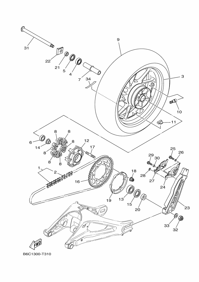31 - ROUE ARRIERE