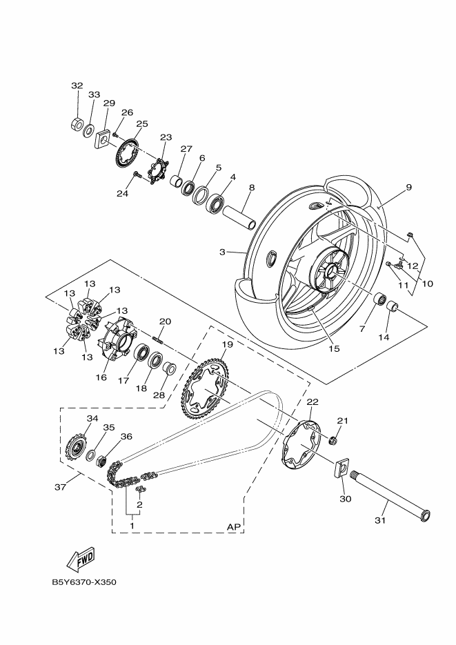 35 - ROUE ARRIERE