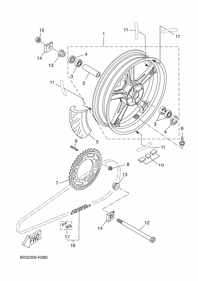 28 - ROUE ARRIERE
