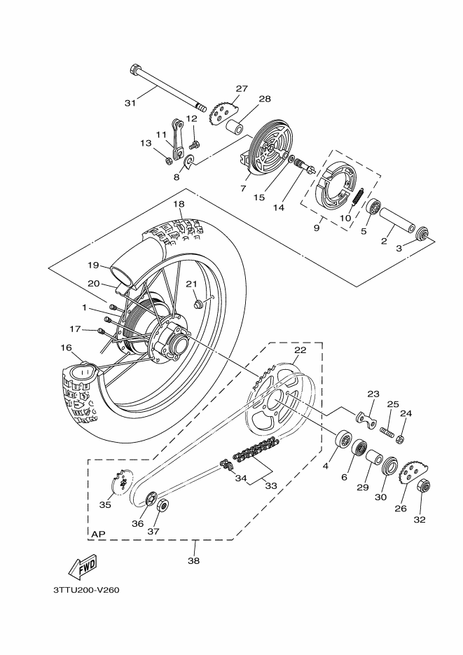 26 - ROUE ARRIERE