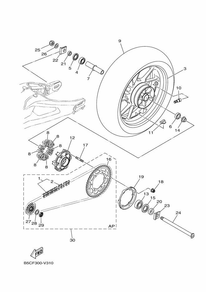 31 - ROUE ARRIERE