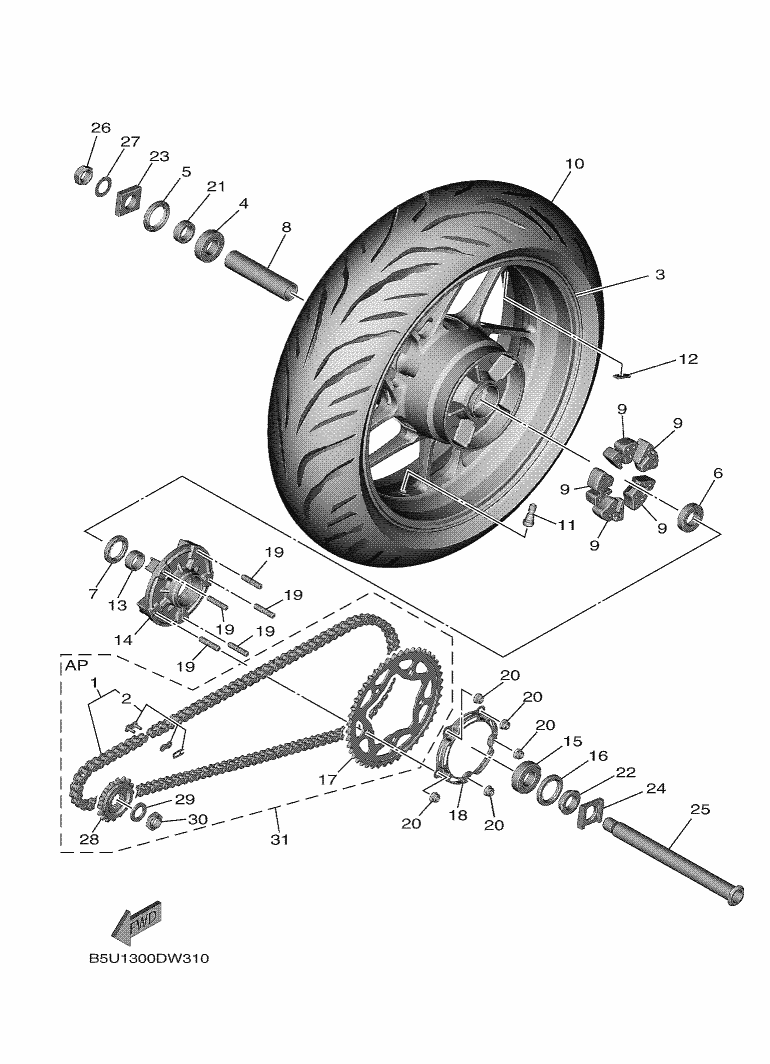 32 - ROUE ARRIERE