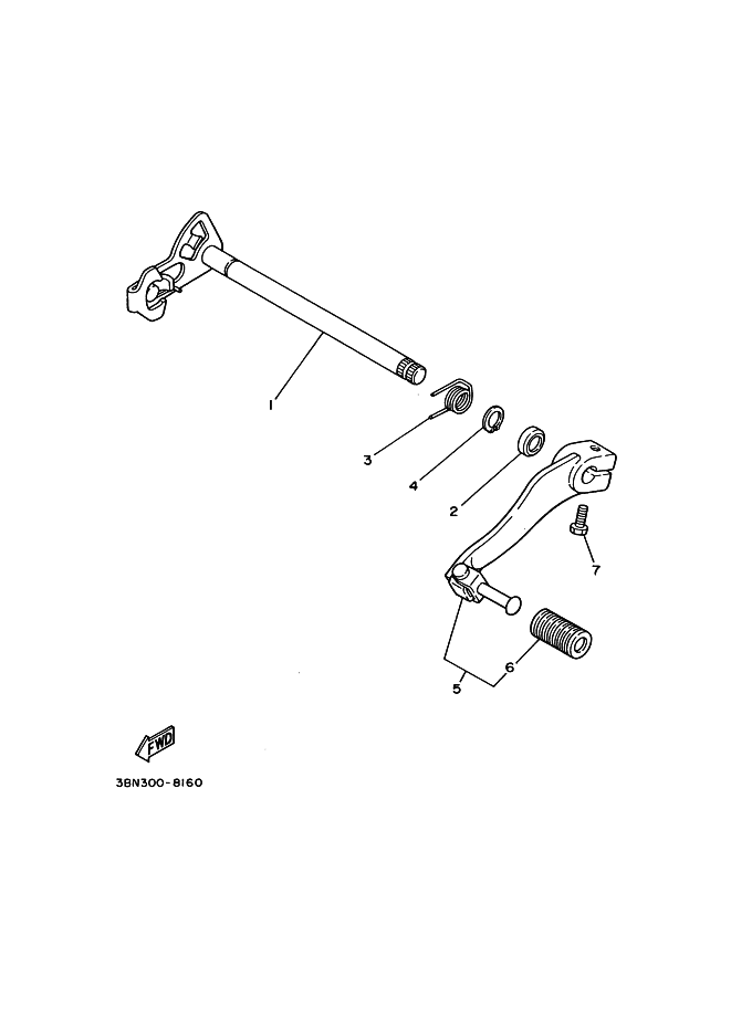 16 - AXE DE SELECT & PEDALE