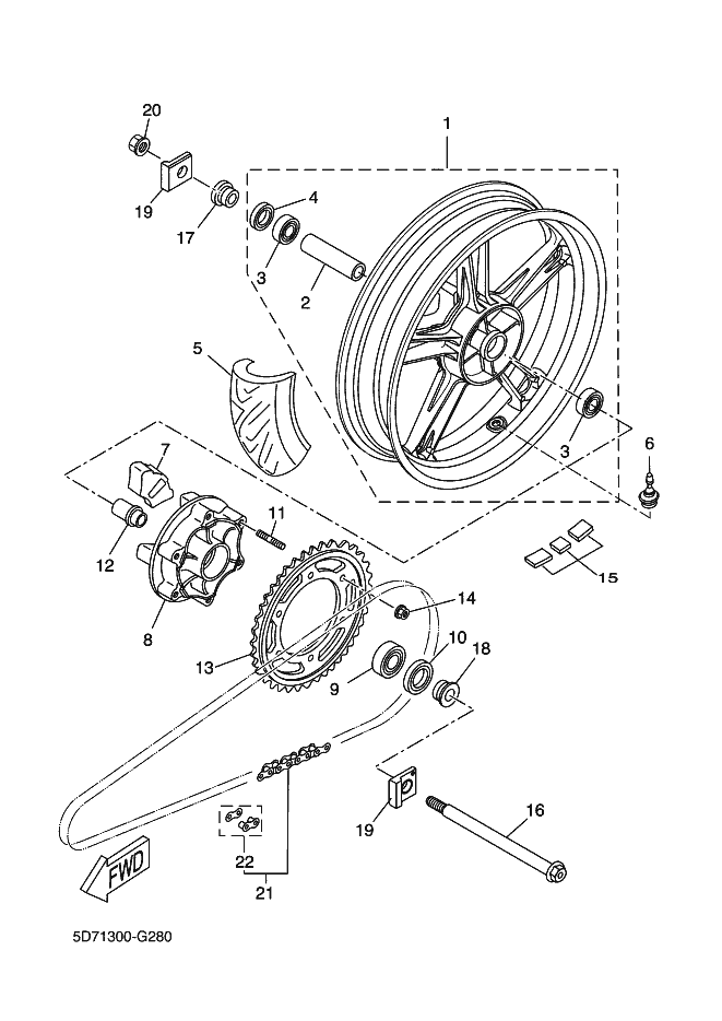 28 - ROUE ARRIERE