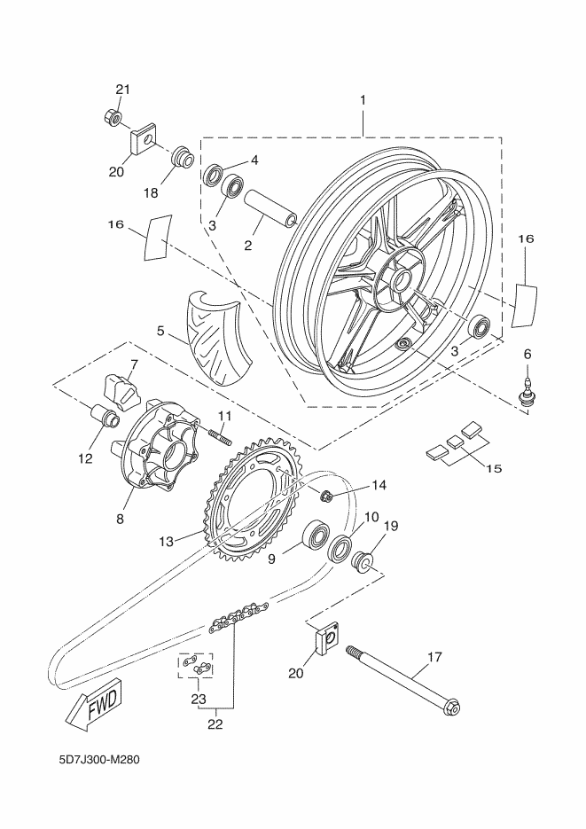 28 - ROUE ARRIERE