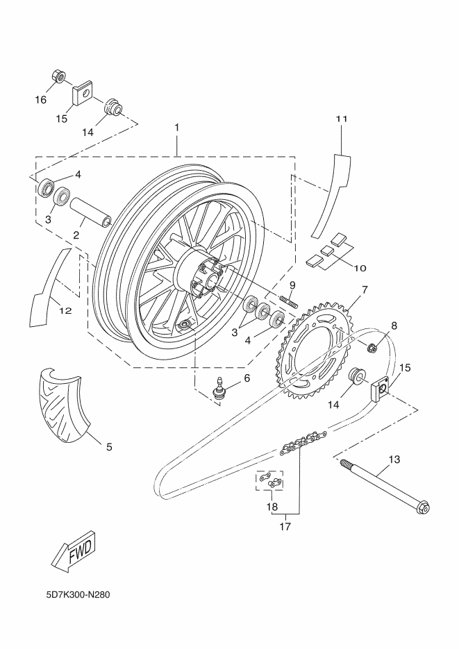 28 - ROUE ARRIERE