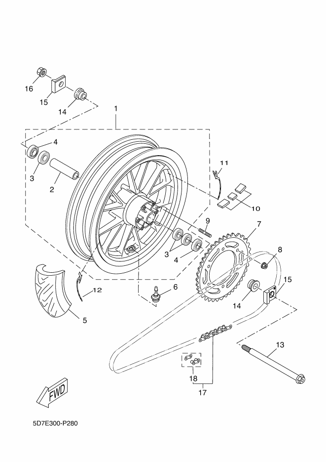 28 - ROUE ARRIERE