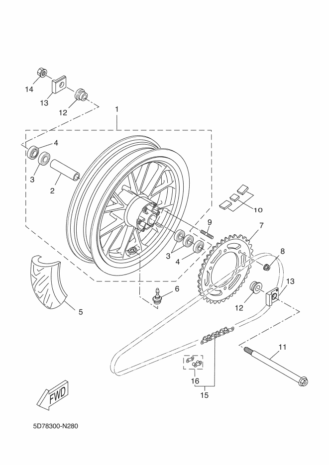 28 - ROUE ARRIERE
