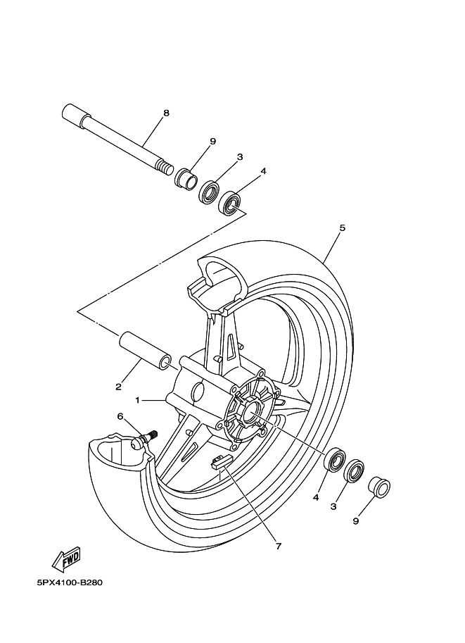 28 - FRONT WHEEL