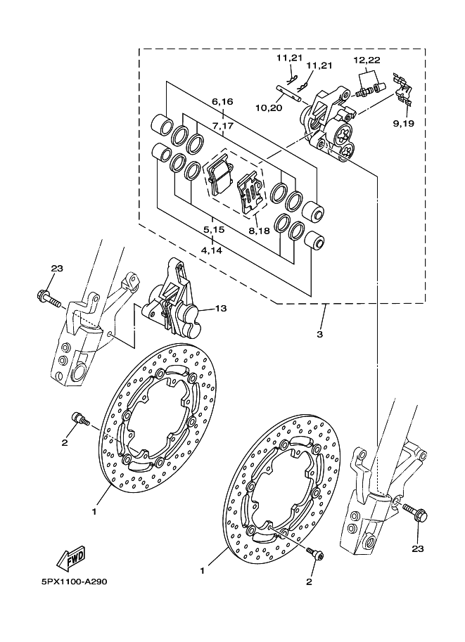 29 - FRONT BRAKE CALIPER