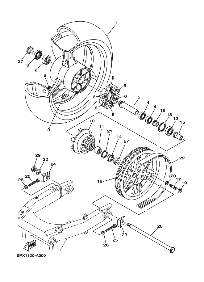 30 - REAR WHEEL