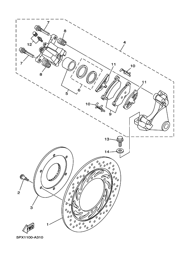 31 - REAR BRAKE CALIPER