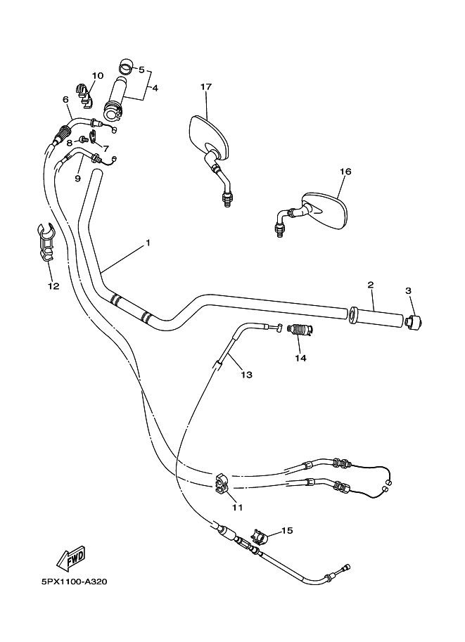 32 - STEERING HANDLE & CABLE