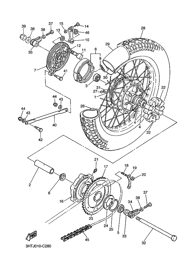 28 - ROUE ARRIERE