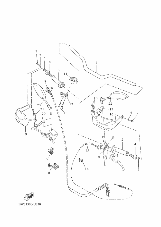 33 - GUIDON & CABLE