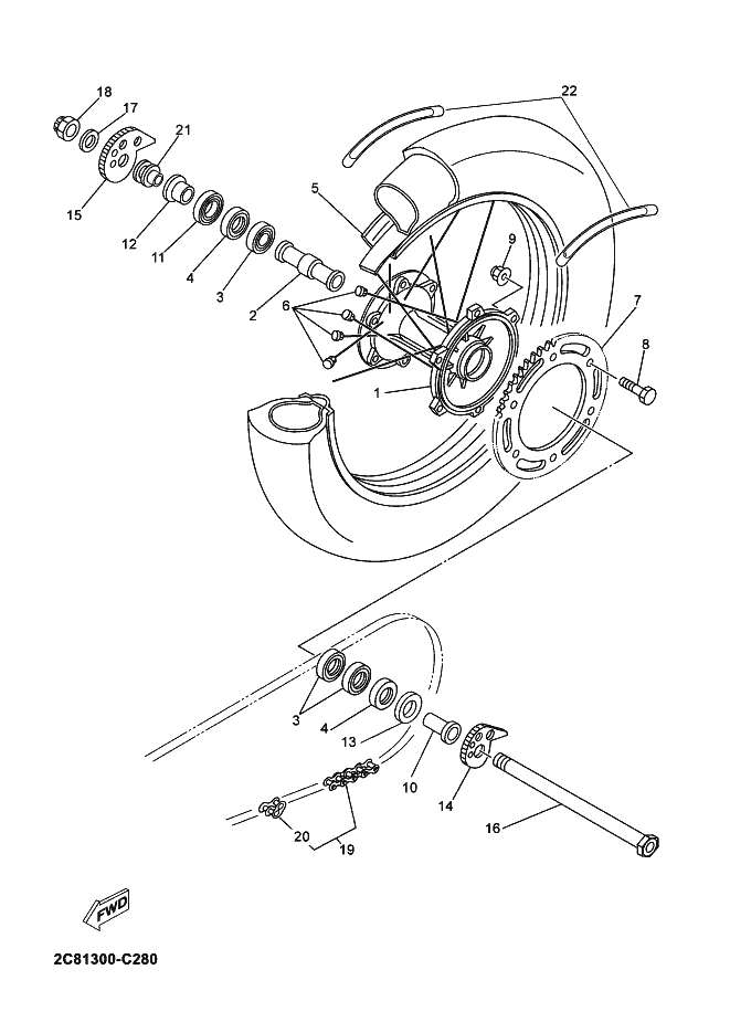 28 - ROUE ARRIERE