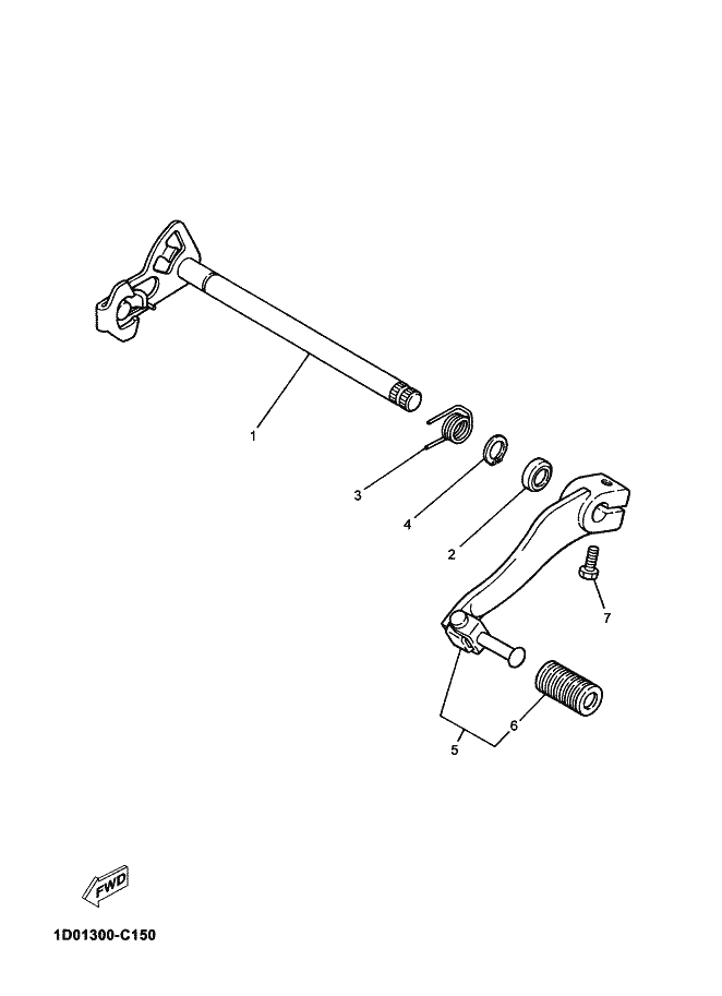 15 - AXE DE SELECT & PEDALE