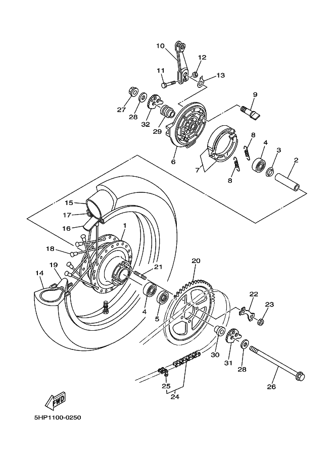 25 - ROUE ARRIERE