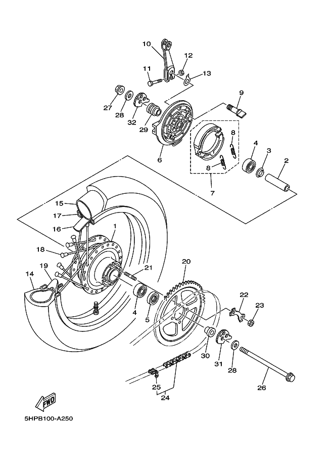 30 - REAR WHEEL