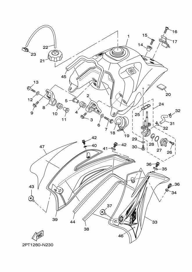 23 - RESERVOIR A CARBURANT