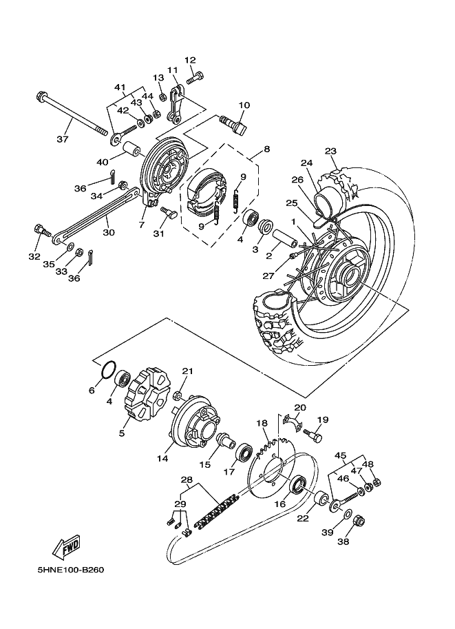 25 - ROUE ARRIERE