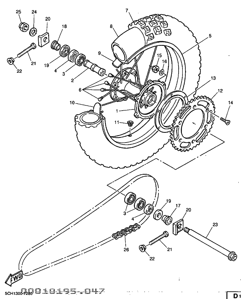 28 - ROUE ARRIERE