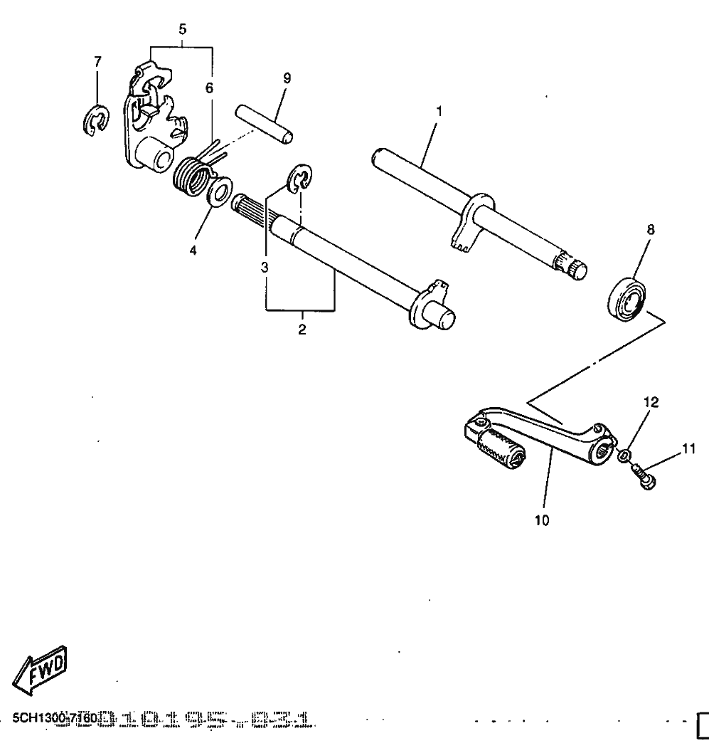 16 - AXE DE SELECT & PEDALE