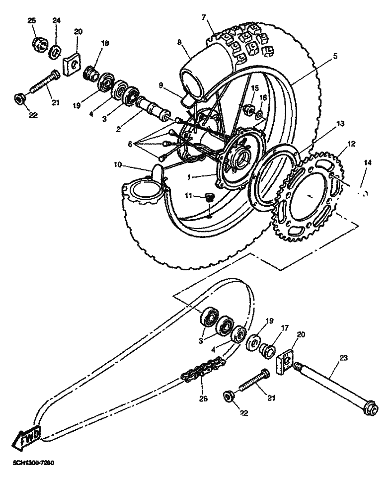 28 - ROUE ARRIERE