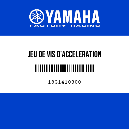 JEU DE VIS D'ACCELERATION