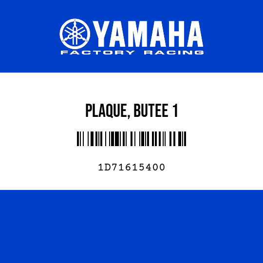 PLAQUE, BUTEE 1