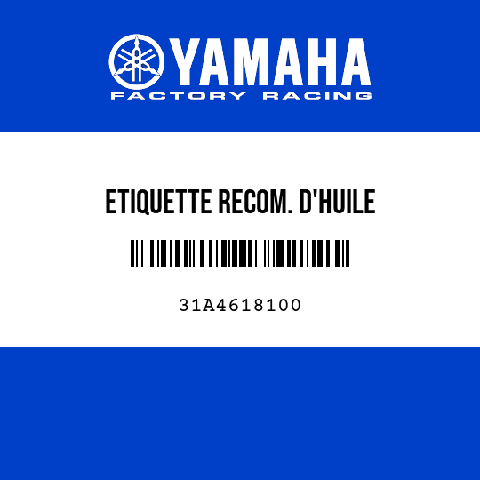 ETIQUETTE RECOM. D'HUILE