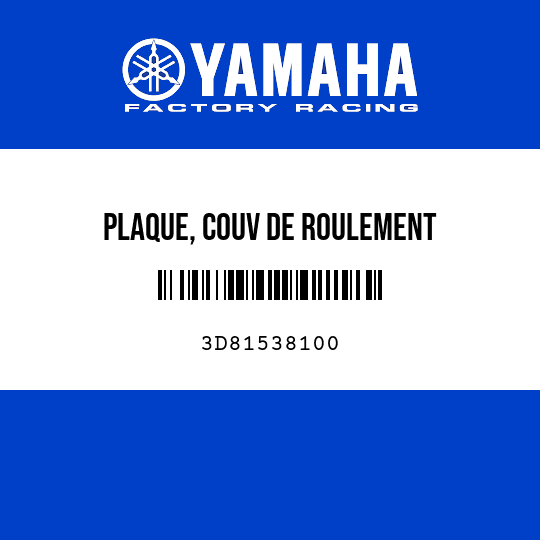 PLAQUE, COUV DE ROULEMENT