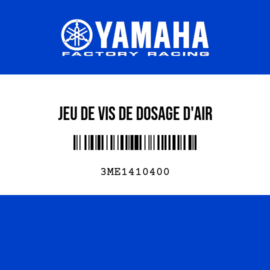 JEU DE VIS DE DOSAGE D'AIR