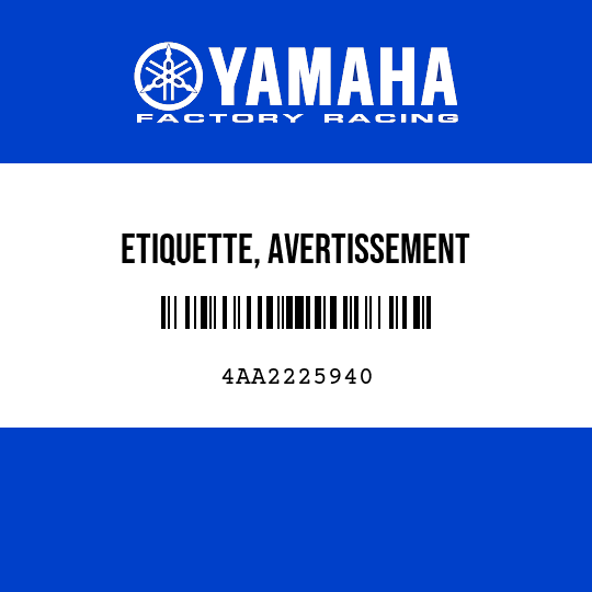 ETIQUETTE, AVERTISSEMENT