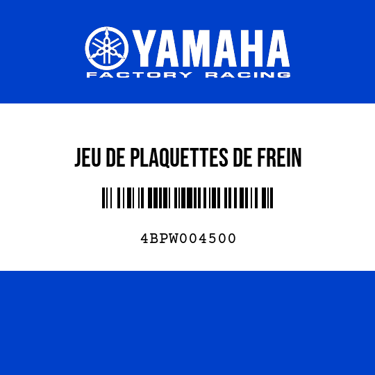 JEU DE PLAQUETTES DE FREIN