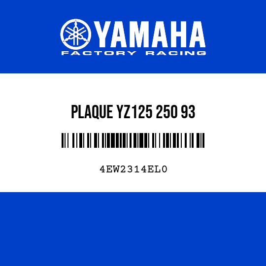 PLAQUE YZ125 250 93