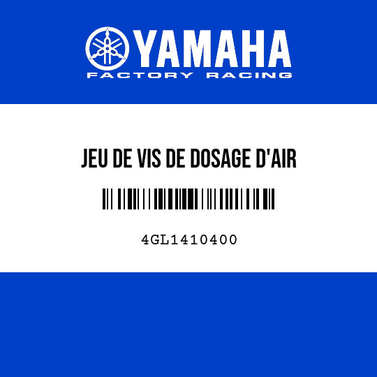 JEU DE VIS DE DOSAGE D'AIR