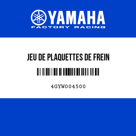 JEU DE PLAQUETTES DE FREIN