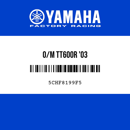 O/M TT600R '03