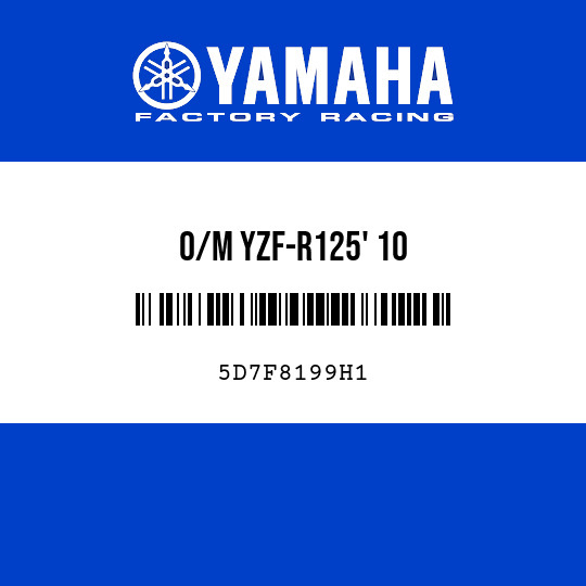 O/M YZF-R125' 10
