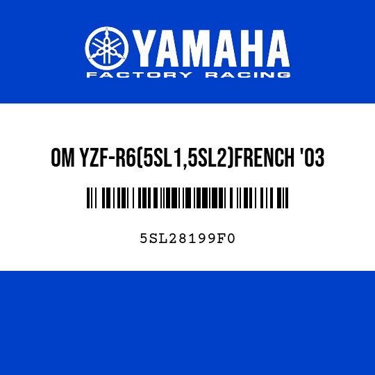 OM YZF-R6(5SL1,5SL2)FRENCH '03