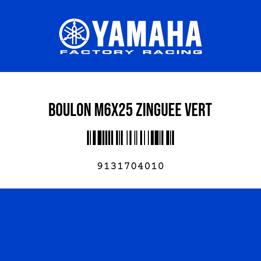 BOULON M6X25 ZINGUEE VERT